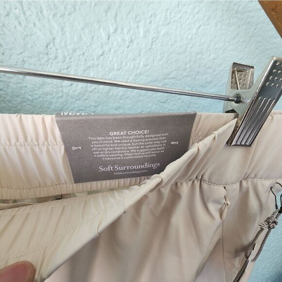 Soft surroundings side zip pock wide leg slit cropped minimalist lagenlook pants - Picture 8 of 16